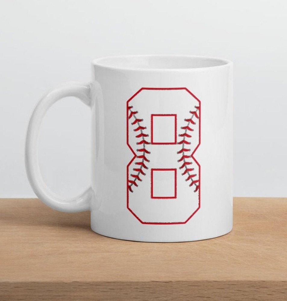 Custom Baseball Number Mug Personalized Baseball Mug Baseball Mug Custom