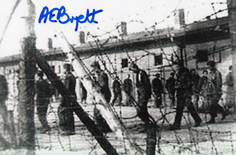 GREAT ESCAPE A.Bryeitt RAF WWII POW RARE SIGNED 4x6 PHOTO AUTOGRAPHED