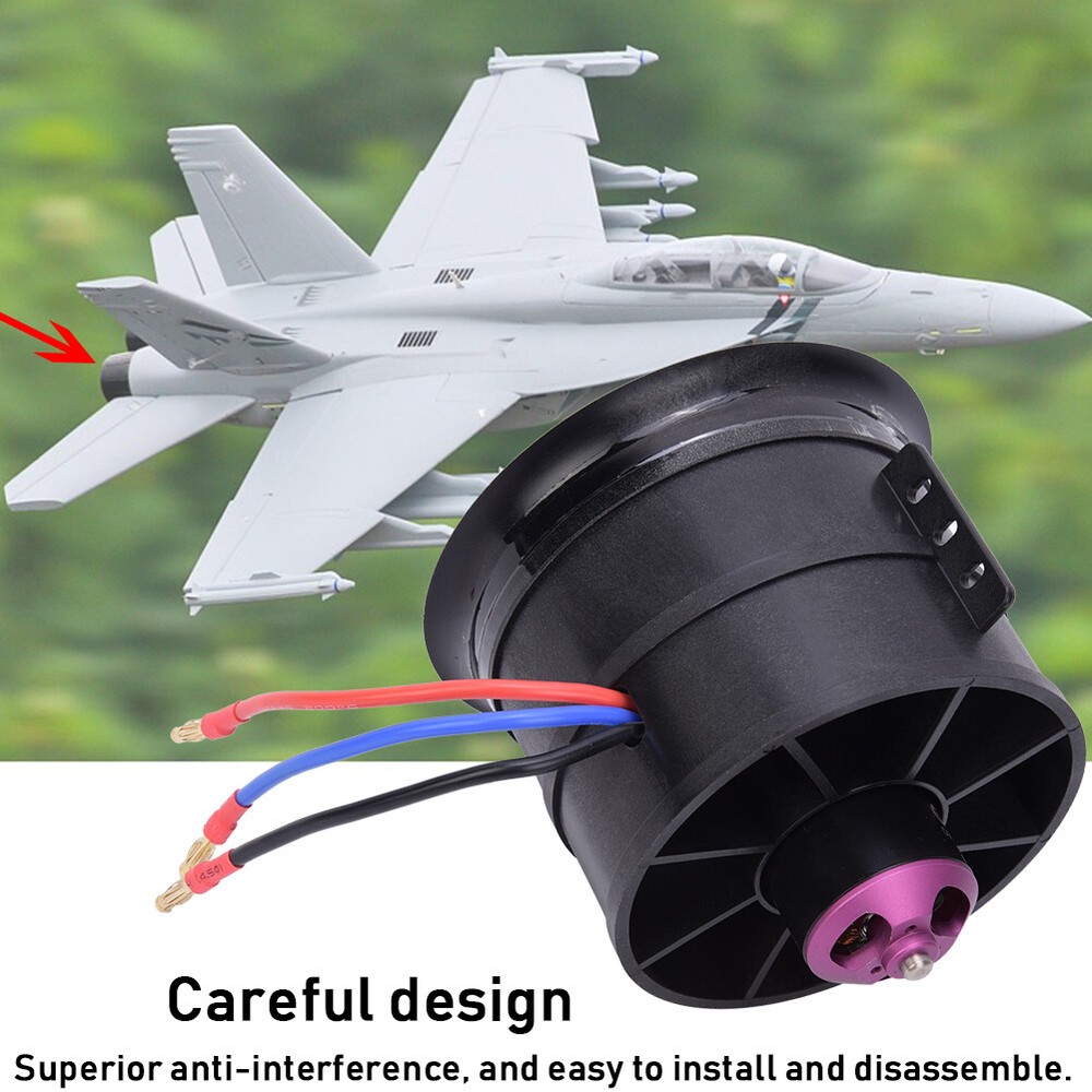 90mm 12-Blade EDF Duct Fan Motor 6S 1450KV for RC Aircraft