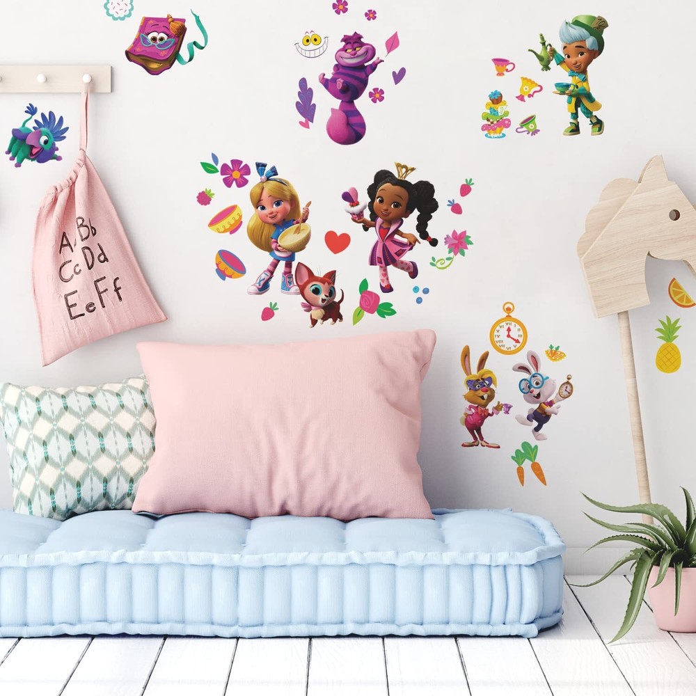RMK5256SCS Alice’s Wonderland Bakery Peel and Stick Wall Decals, red, Orange,...