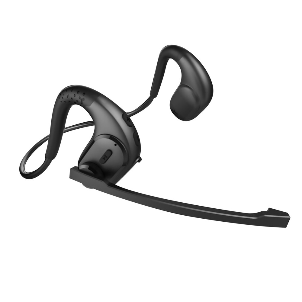 Black Bluetooth 5.3 Wireless Bone Conduction Open Ear Headphones With Mic