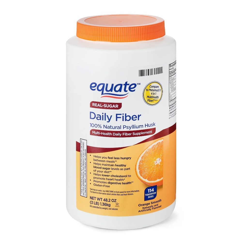 Daily Fiber Supplement Orange Flavored Powder 48.2 oz Value Size Compare to