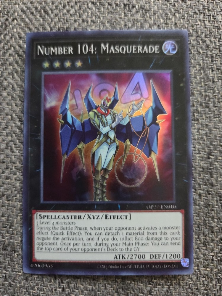 104 Masquerade OTS Tournament Pack 27 OP27-EN010 Unlimited Rare Card