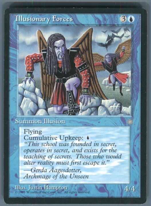 MTG Ice Age Illusionary Forces Magic the Gathering Card