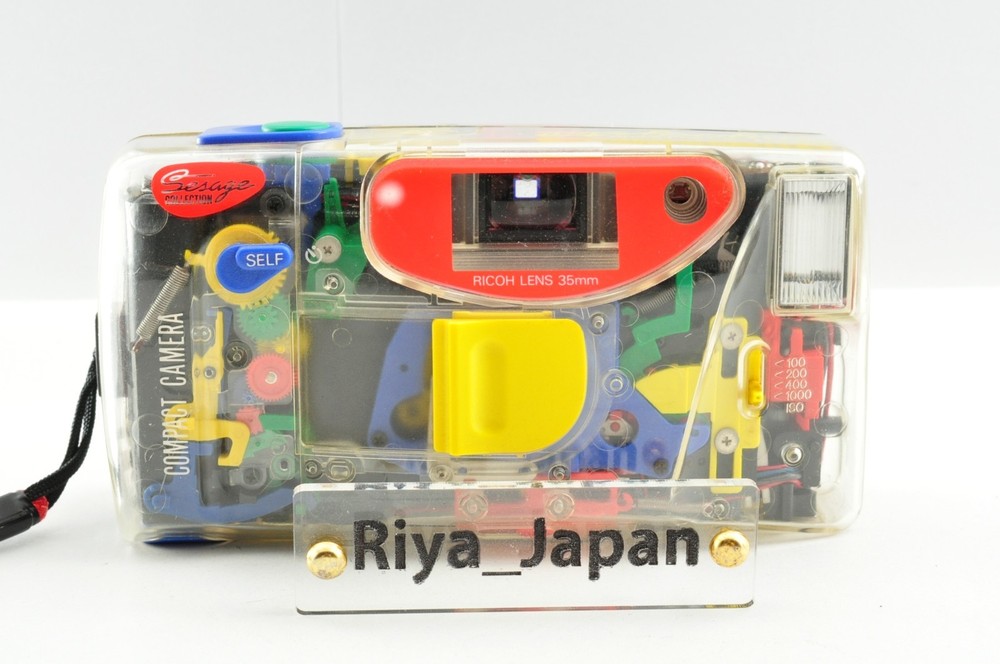 RICOH Bandai Mycrystal Skeleton Film Camera 35mm Compact Working Japan
