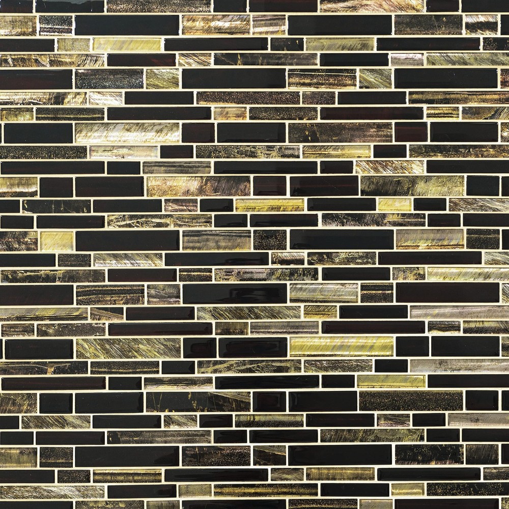 Artista Interlocking Glass Tile for Kitchen Backsplash, Wall Tile for Bathroo...