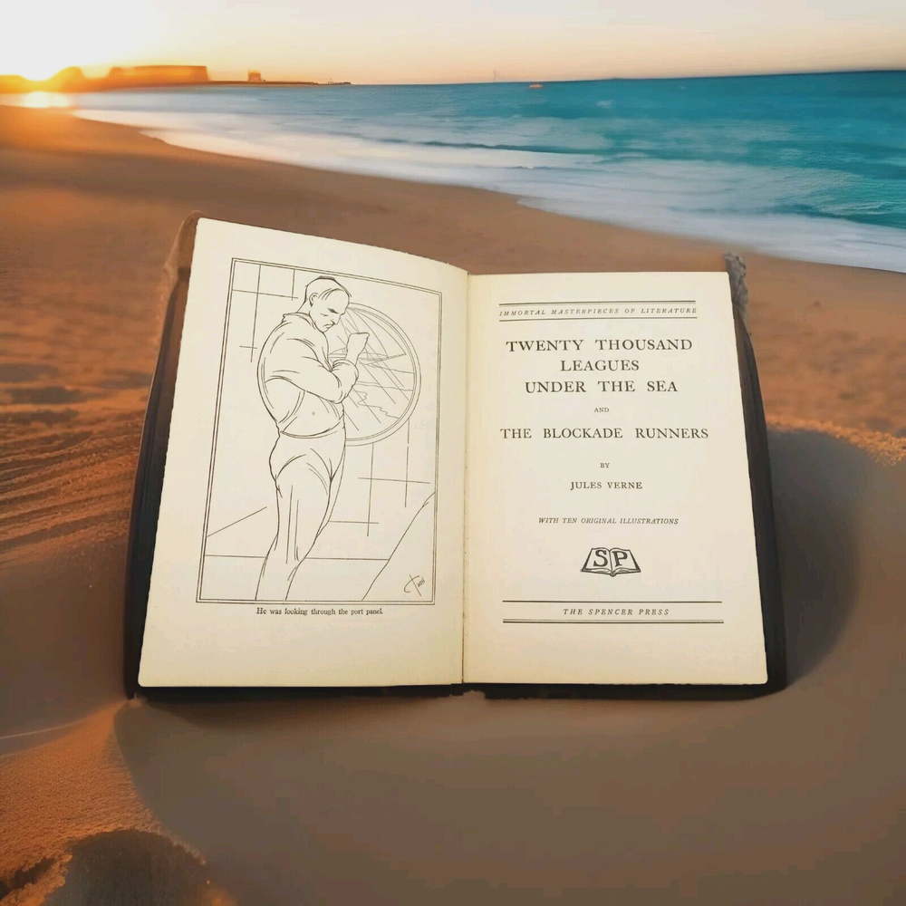 20000 Leagues Under the Sea And The Blockade Runners-Jules Verne-1937 HC Book