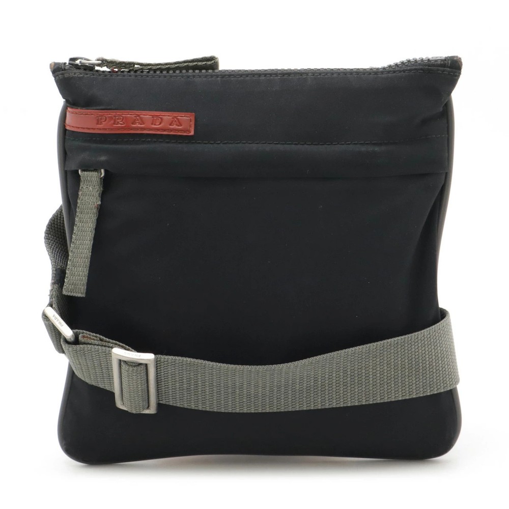 RARE PRADA Sport Shoulder Bag Crossbody Pouch Nylon Black NERO