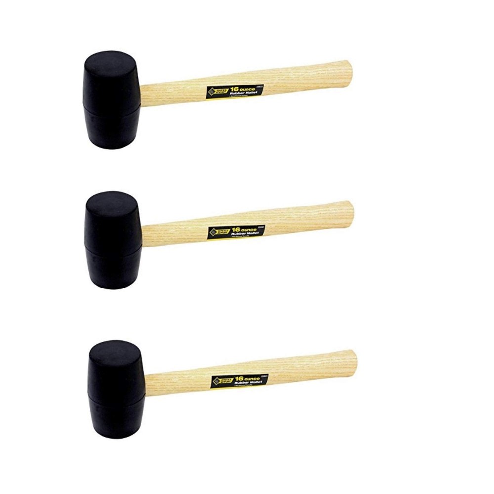 16 oz Rubber Mallet for DIY and Professional Use