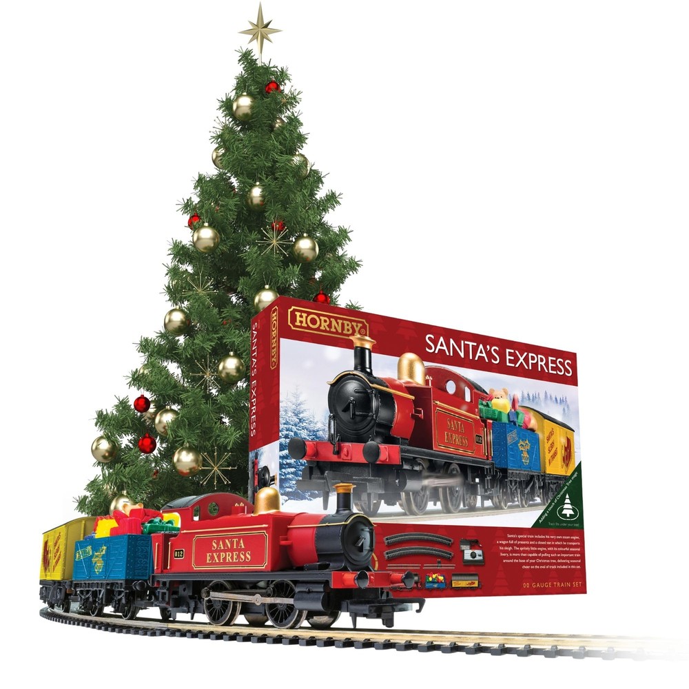 Hornby Santa's Express Christmas Toy Train Set R1248 Red Blue & Yellow