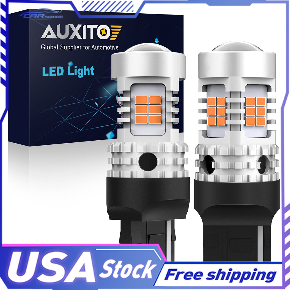 AUXITO 7443/7440 Amber LED Turn Front Signal Light No Bulbs Hyper Flash Canbus A