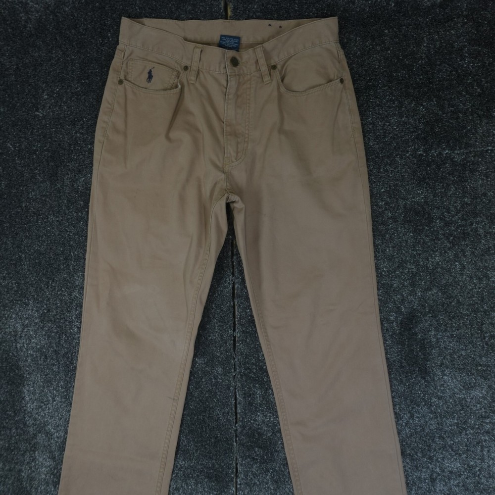 Ralph Lauren Chinos Trousers Mens Size 32 32x32 Beige Khaki Regular Straight