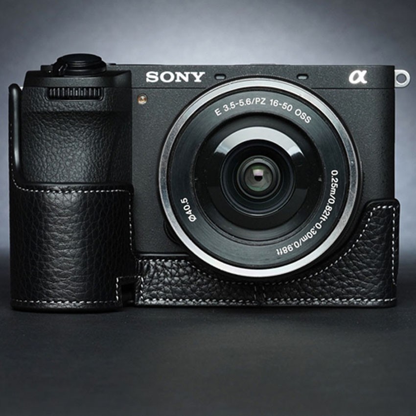 Handmade Genuine Leather Camera Half Cover Case Protective Base For Sony A6700