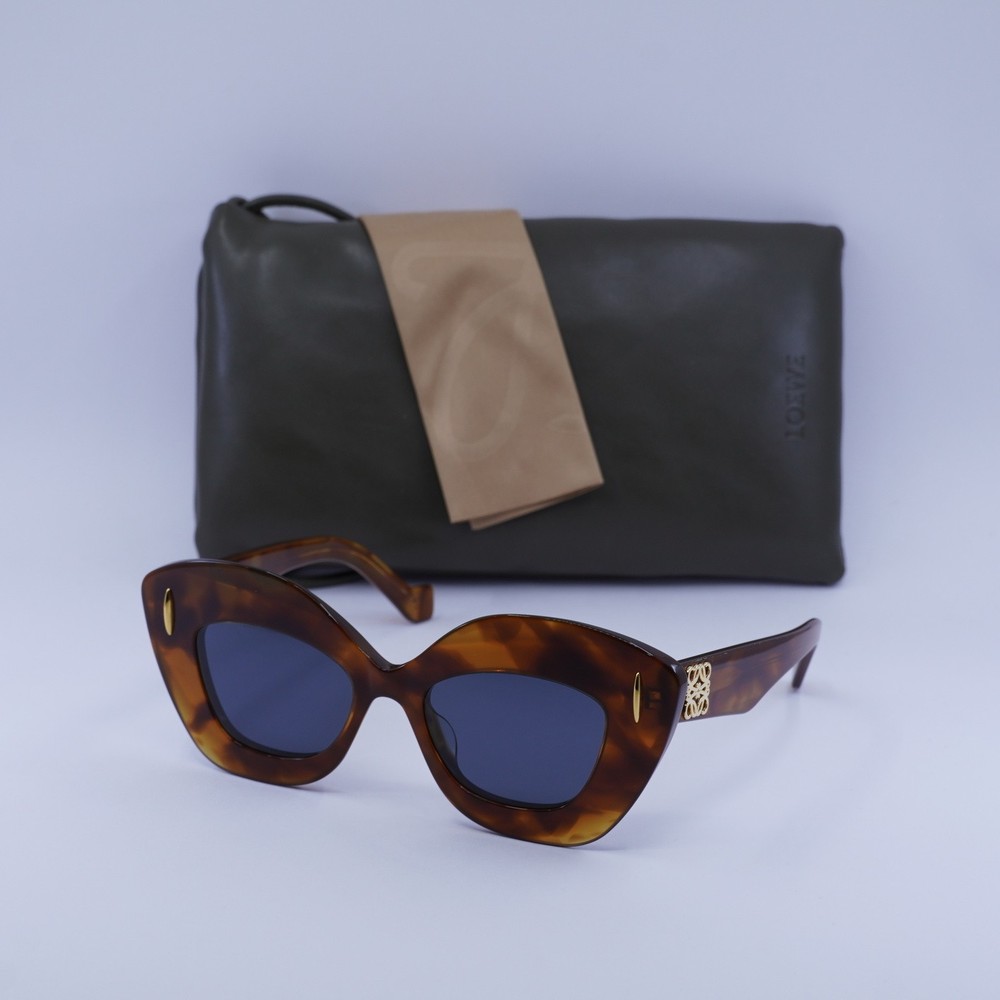 Loewe LW40127I 53V Blonde Havana/Blue 48-18-140 Sunglasses New Authentic