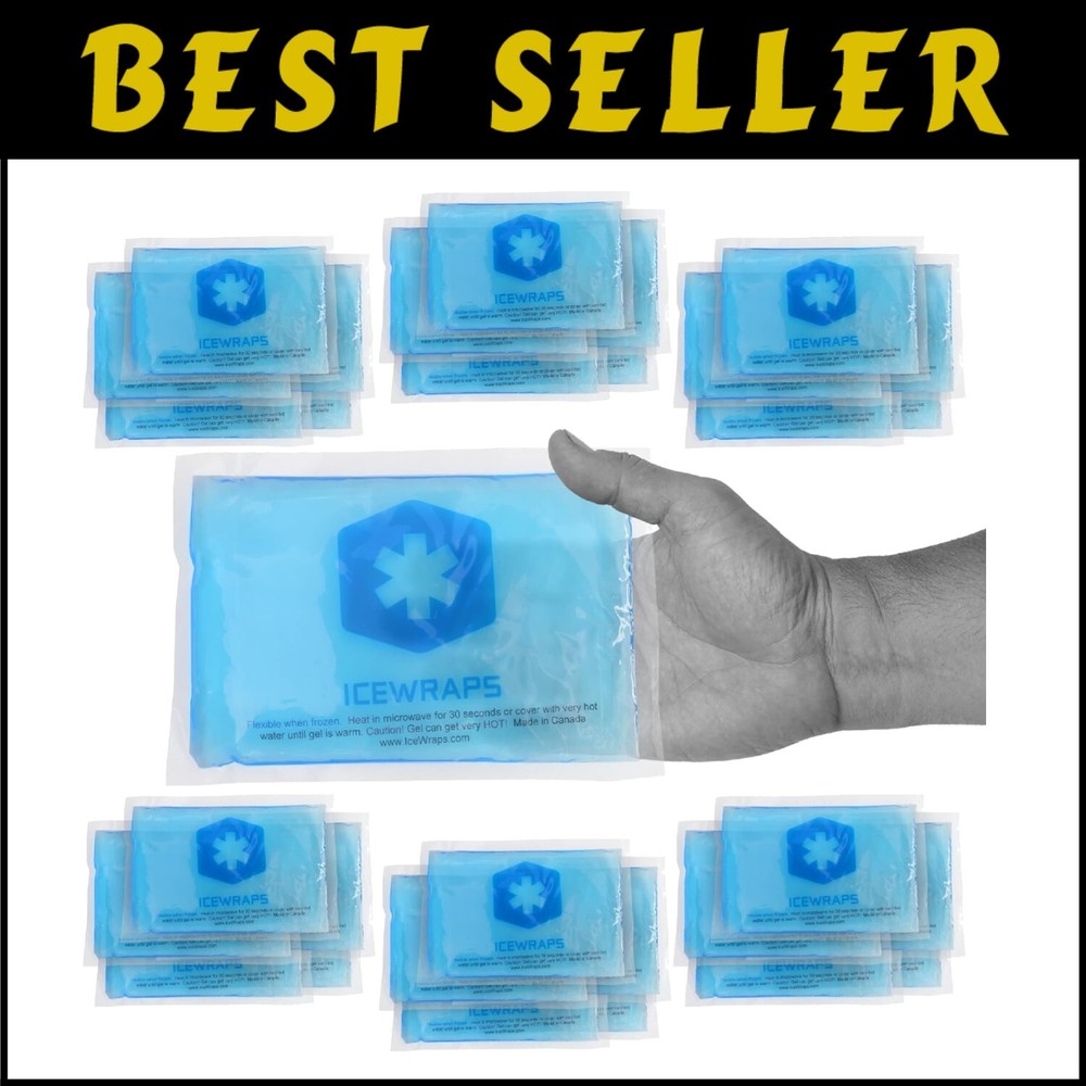 60-Pack Flexible Hot Cold Gel Ice Packs for Pain Relief – Reusable Therapy