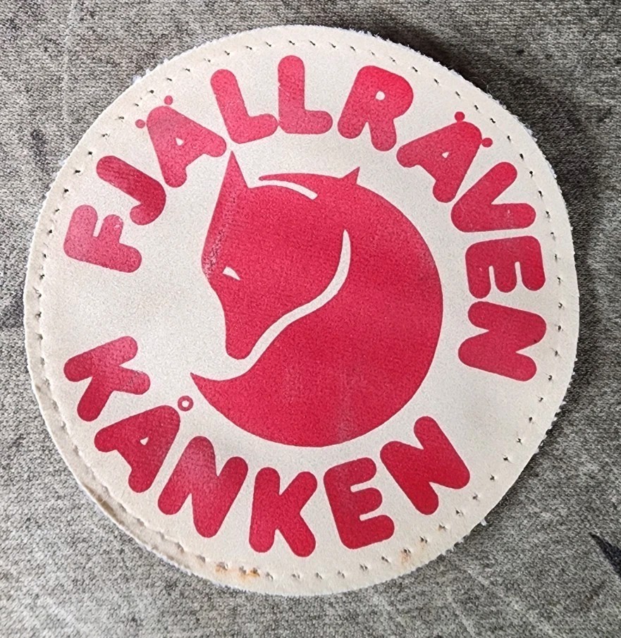 Fjallraven Sew On Patch Red White Logo - 2.5