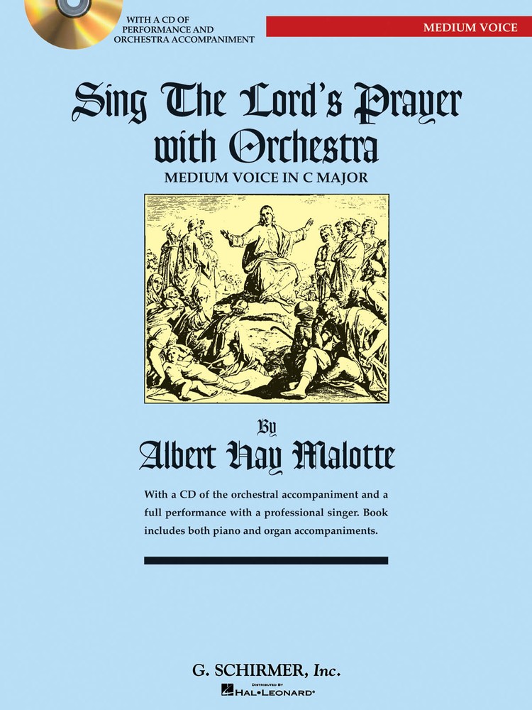 Sing The Lord's Prayer with Orchestra for Medium Voice C Piano Music Book CD