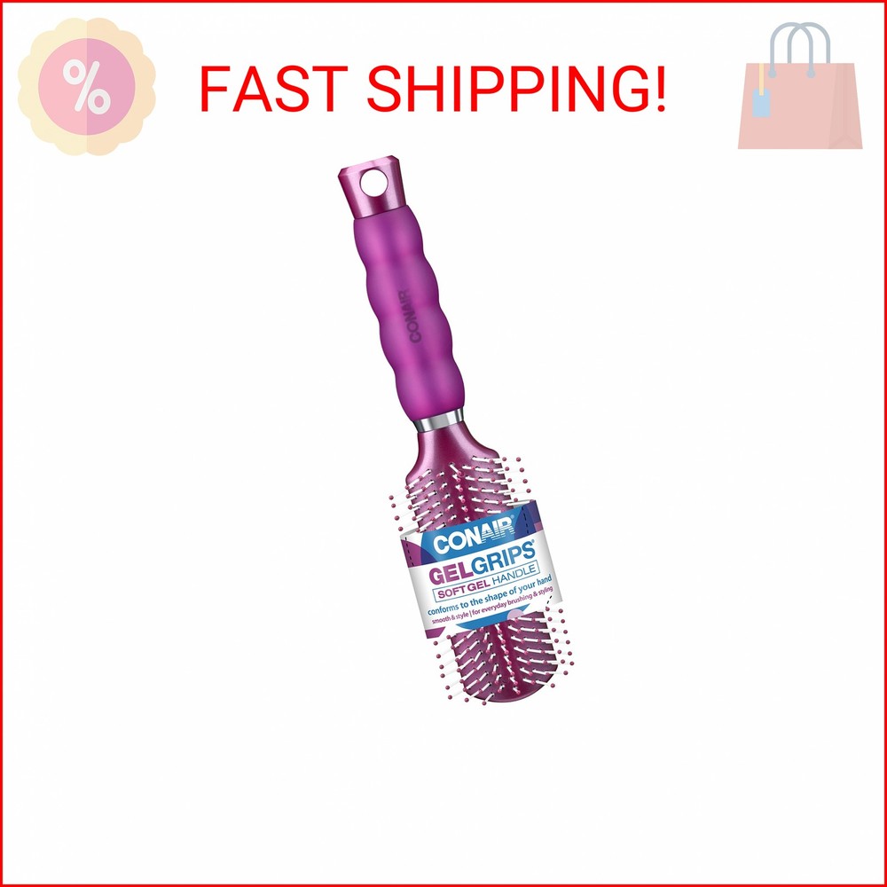 Conair Hair Brush, Gel Grips, All Purpose, colors vary