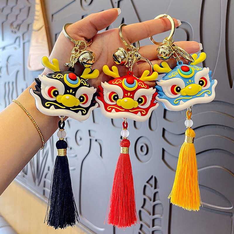 New Cute Dragon Keychain Keyring Chinese New Year Good Luck Charm Pendant DecJO-image
