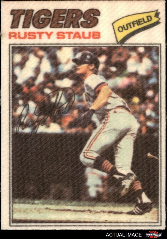 1977 Topps Cloth Stickers #46 Rusty Staub Tigers 6 - EX/MT