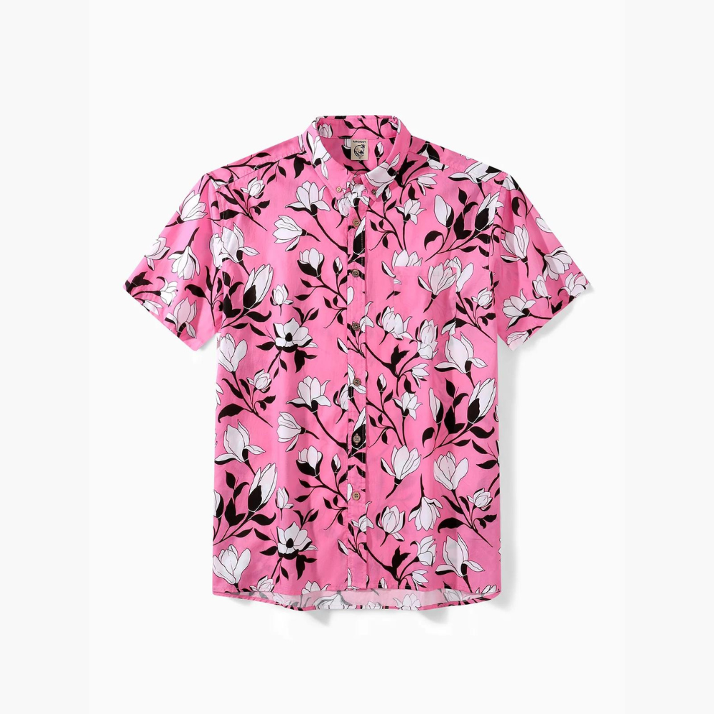 Stylish Jasminum Floral Hawaiian Shirt for Tropical Vibes