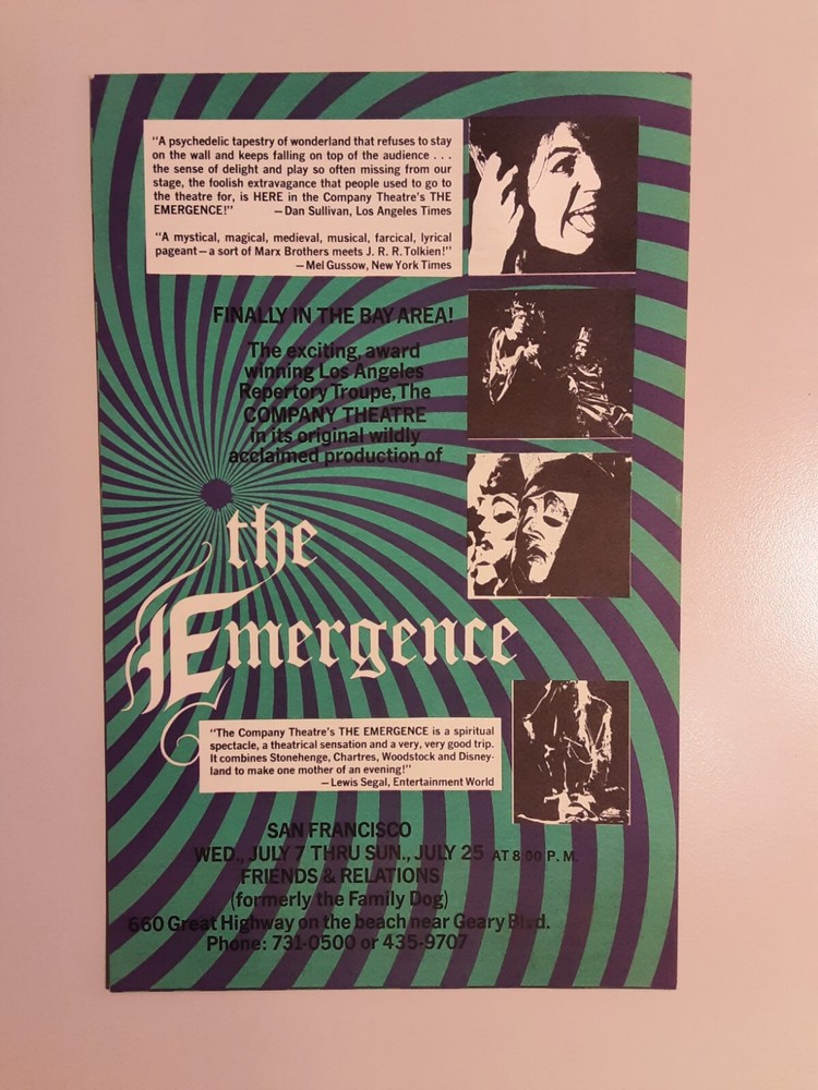 Family Dog / Friends and Relations / The Emergence performance