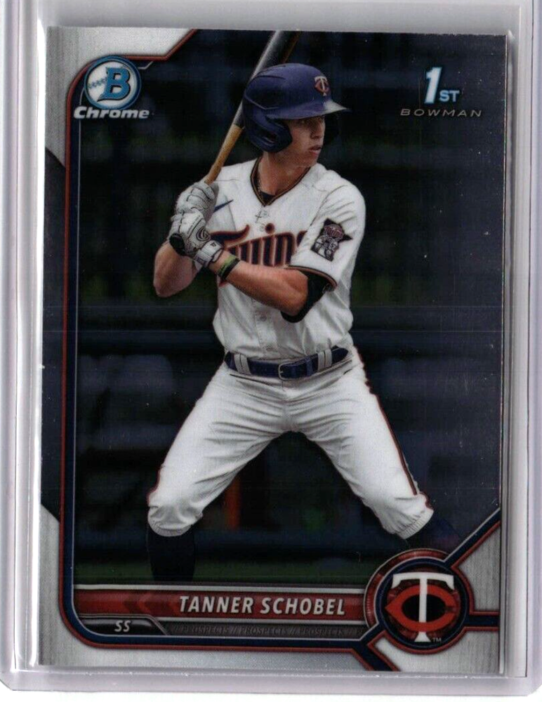 TANNER SCHOBEL ROOKIE 1ST BOWMAN CHROME BDC-28 2022 MLB MINNESOTA TWINS BASEBALL