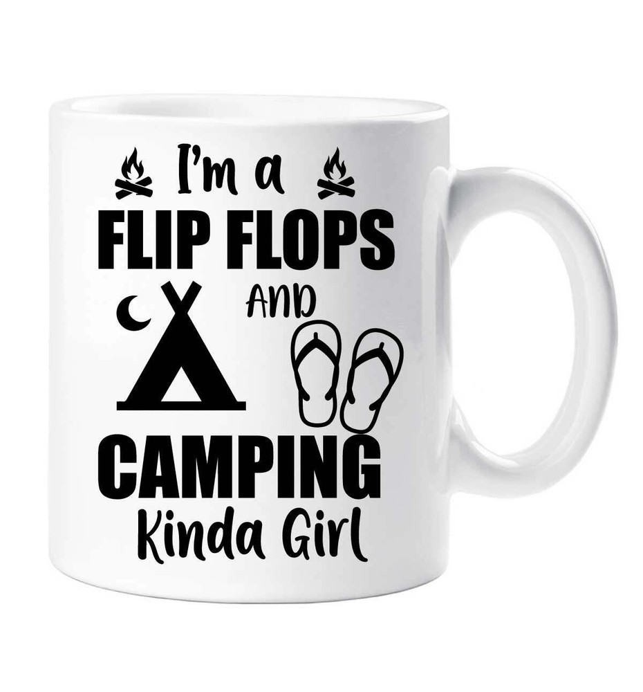Flip Flops & Camping Lover Ceramic Mug - Perfect Gift for Outdoor Enthusiasts