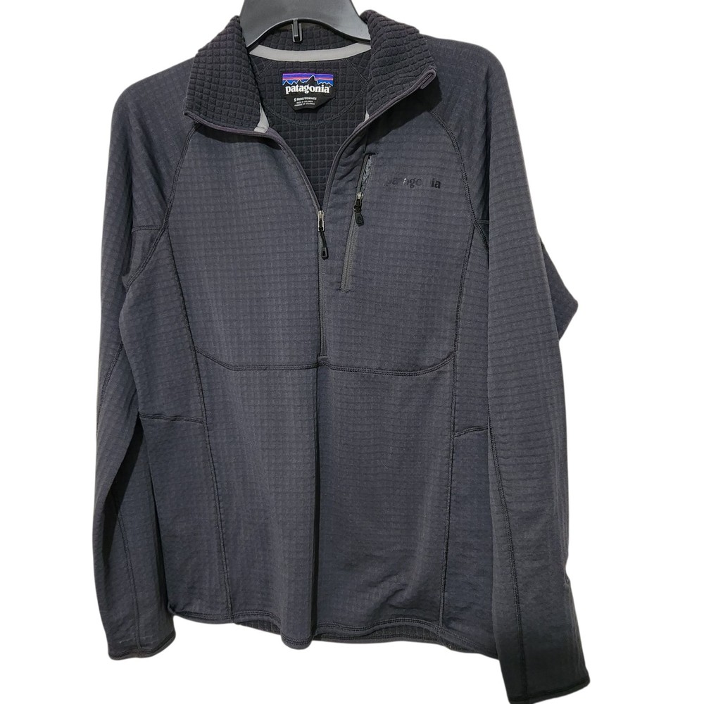 Men's Patagonia R1 Fleece Pullover Small Dark Gray Polartec Power Dry