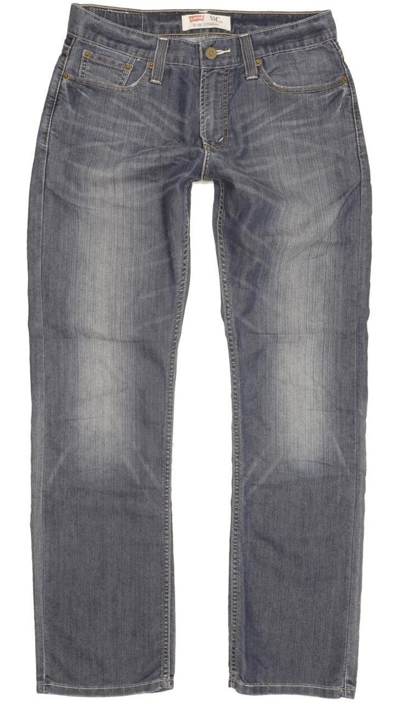 Levi's 514 Men Blue Straight Slim Stretch Jeans W30 L30 (100060)