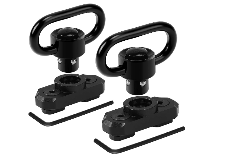 2Pack M-LOK MLOK Quick Release Sling Mount Push Button QD Sling Swivel Adaptor