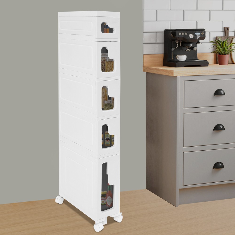 Slim Bathroom Storage Cabinet with Shelves for Organized Spaces