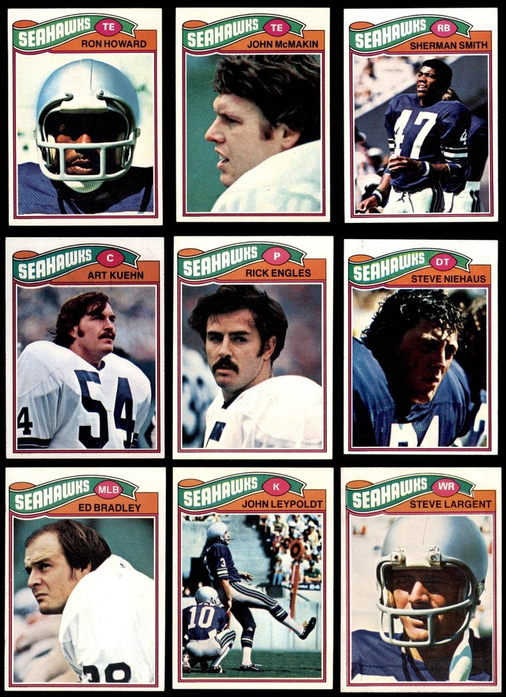 1977 Topps Seahawks Team Set 6.5 EX/MT+ Graded 6909453 Vintage Football Cards