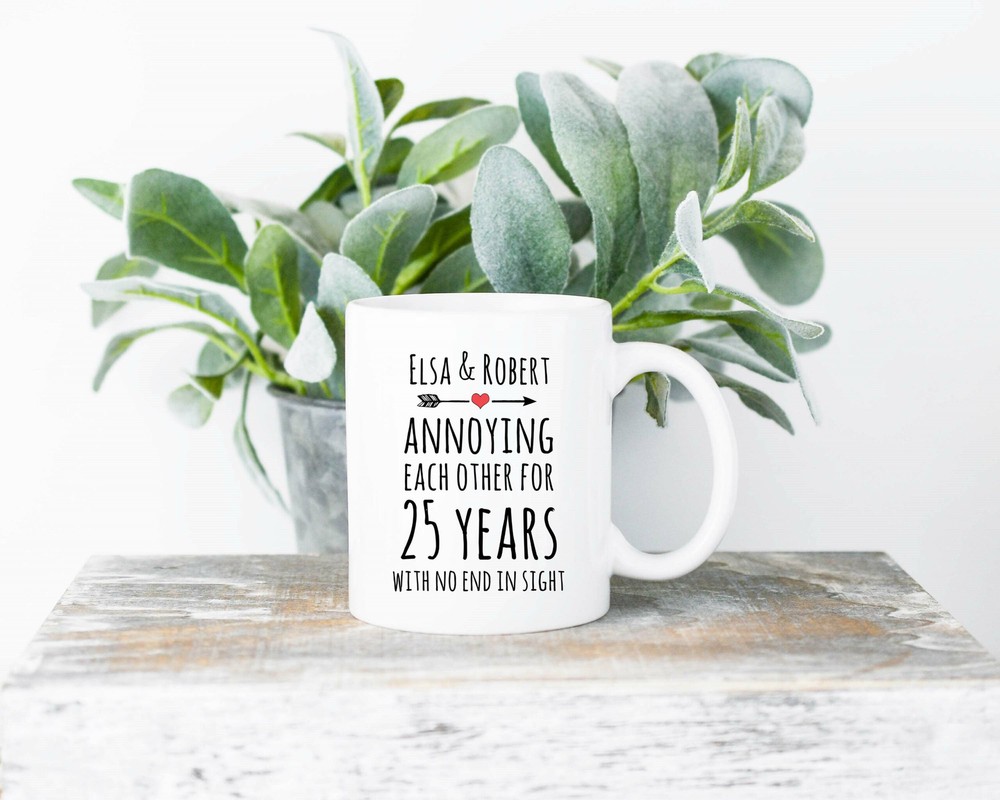 Personalized Wedding Anniversary Mug Funny Anniversary Gift Parents Anniversary
