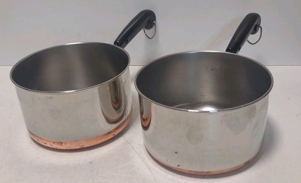 Revere Ware 1 Cup Stainless Steel Measuring Cup Lot 0f 2 Pan Butter Copper Clad