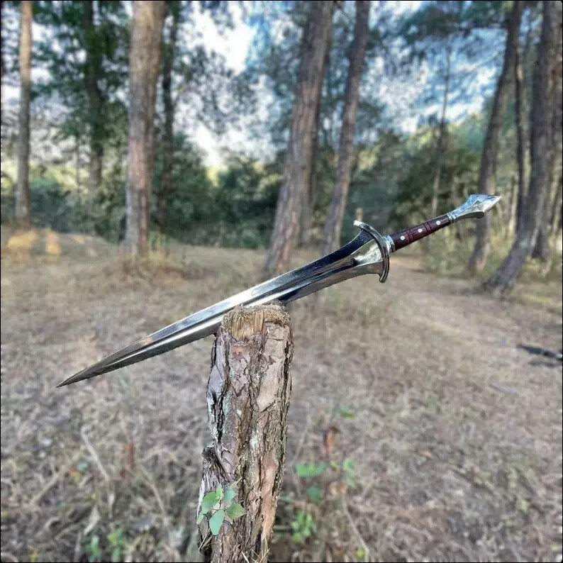 Custom Handmade Carbon Steel Blade Traditional Viking Sword | Hunting 34 inches