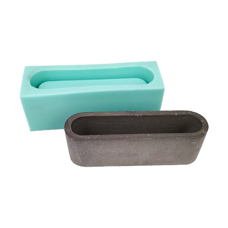 Oval Business Card Holder UV Crystal Epoxy Clay Silicone Mold