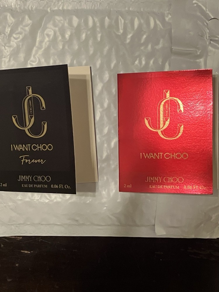 JIMMY CHOO I WANT CHOO / I WANT CHOO FOREVER PARFUM SAMPLE 2.0ML  2 PCS