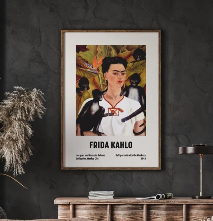 Frida Kahlo, Self Portrait With the Monkeys - 1943, Feminist Artwork