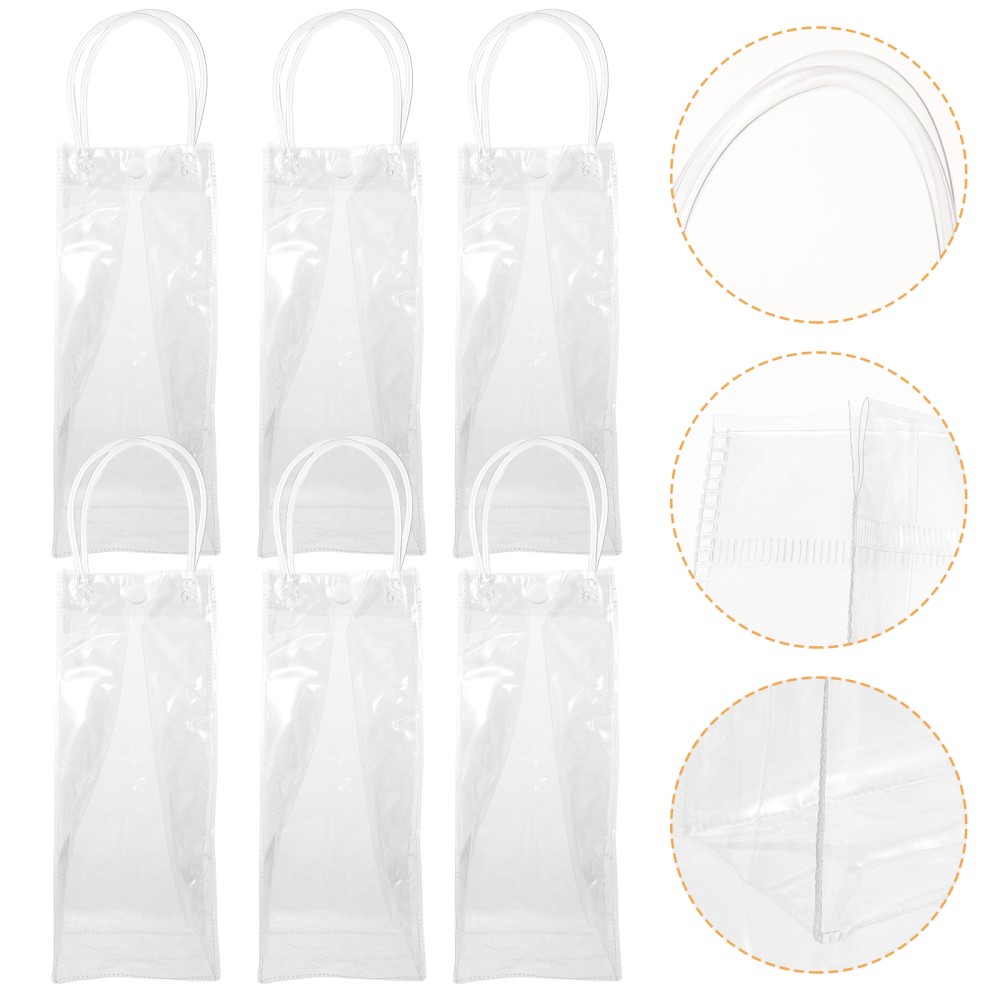 10 PCS Clear PVC Handbag Favors with Handles for Small Gifts