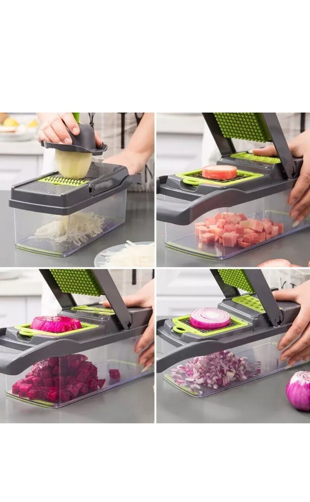 14 Pc. Vegetable Slicer Multi-Function Kitchen 7 Blade Types & Egg Separator NEW