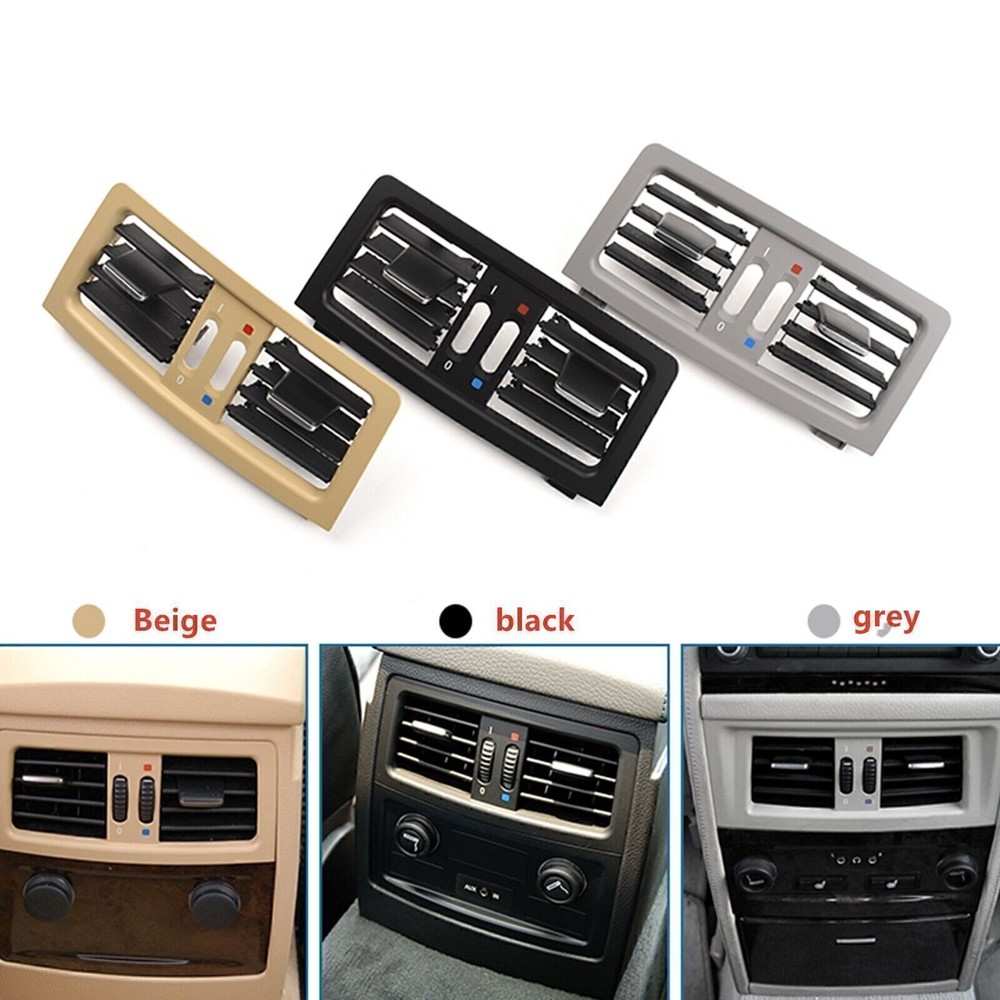 For BMW 5 Series E60 E61 2003-2009 Car Interior Rear A/C Vent Grille Cover Grsy