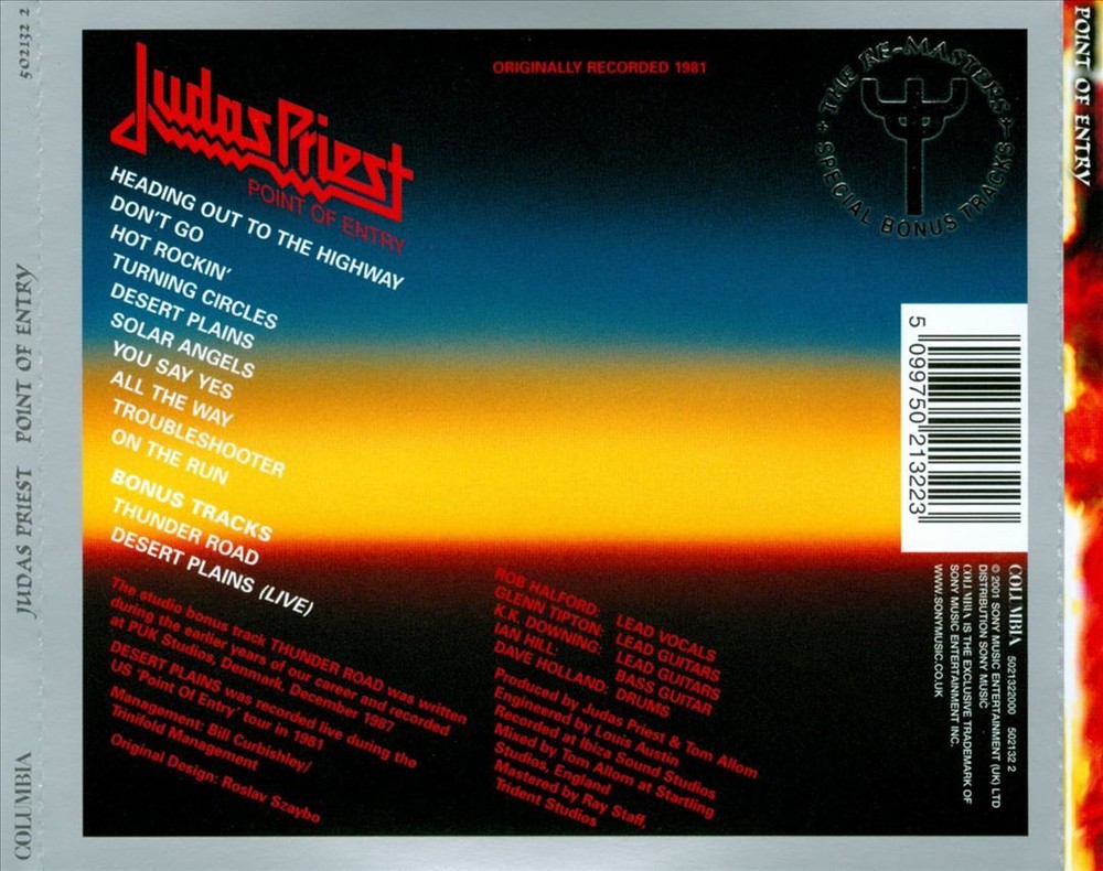 JUDAS PRIEST POINT OF ENTRY [HOLLAND BONUS TRACKS] NEW CD