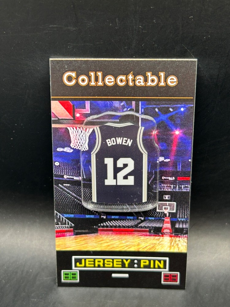 San Antonio Spurs Bruce Bowen jersey lapel pin- Classic RETRO Collectable