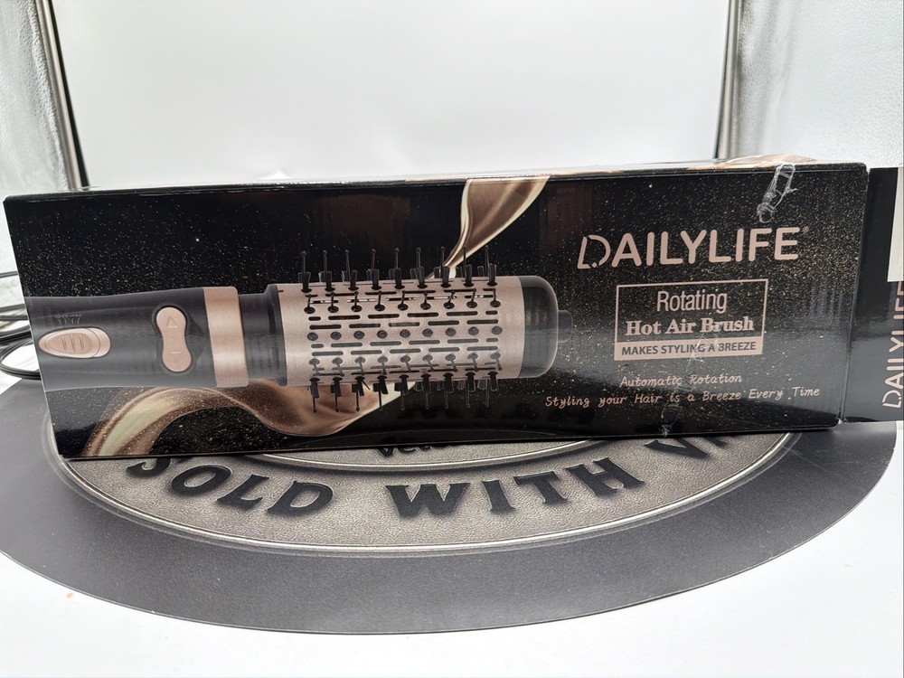 Dailylife Rotating Hot Air Brush Automatic Rotation Wand And 2 Brushes