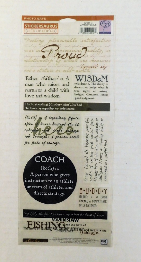 Fathers Day Scrapbook Stickers for Journaling - A Fathers Love STR12 by EK Success  -image