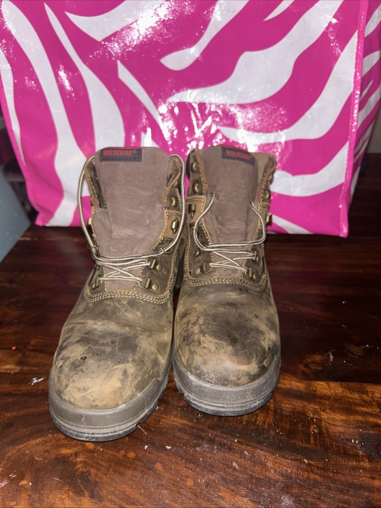 Men's Wolverine Work Boots Size 10 Medium Durable Comfort