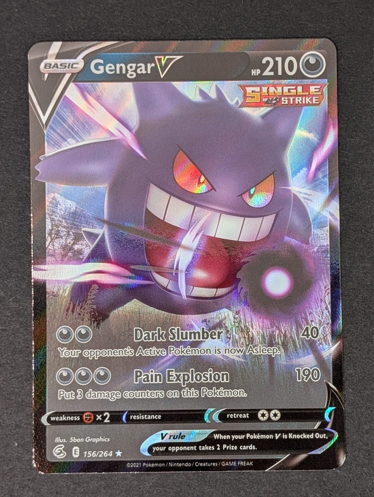 Gengar V 156/264 Pokemon TCG Fusion Strike Near Mint Card