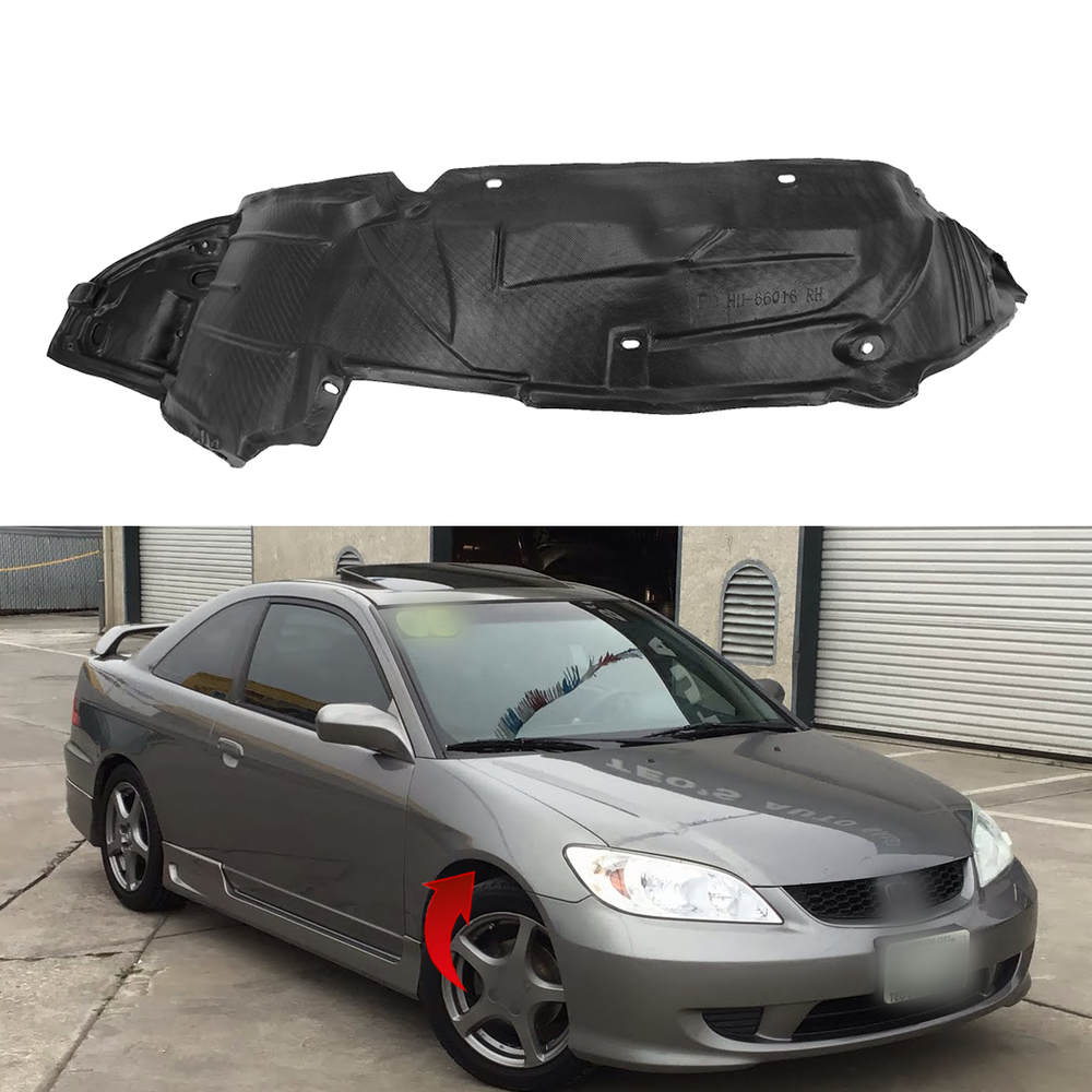 Splash Shield For 2004-2005 Honda Civic Front Passenger Right Side