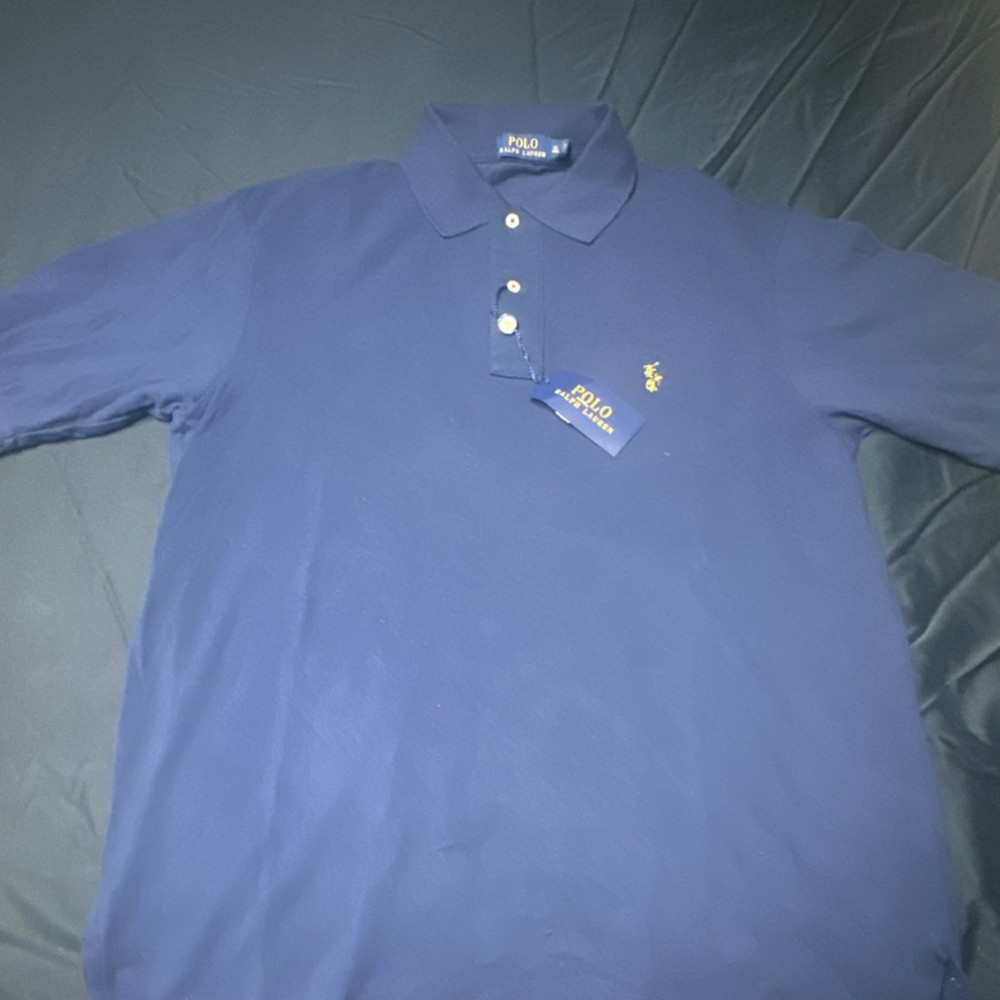 Polo Ralph Lauren Navy Blue Big & Tall Men's Short Sleeve Polo Shirt Size LT